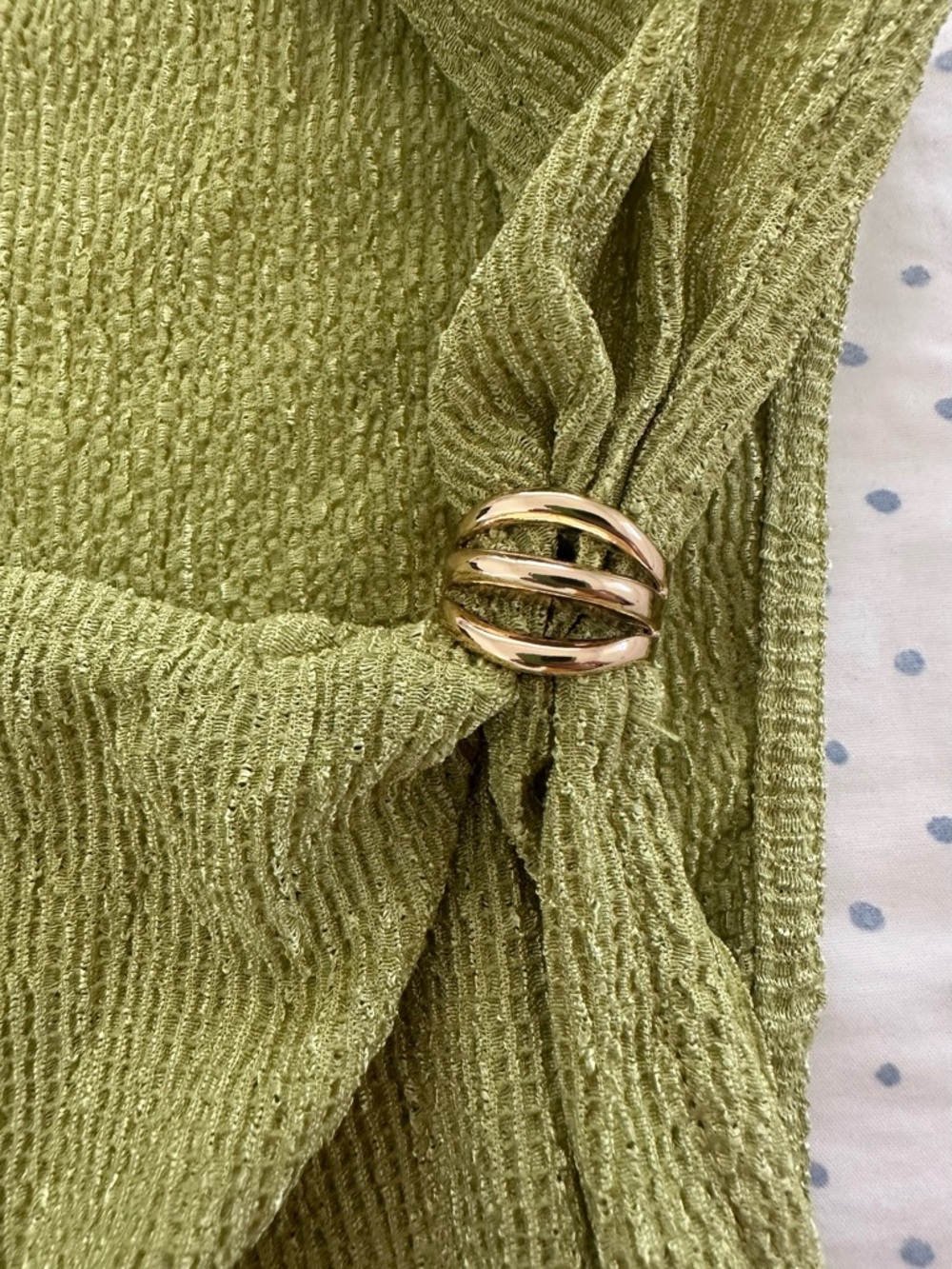 SHEIN Green Ribbed Tank Top | Twist Detail | Sleeveless | Size XS - Picture 5 of 7
